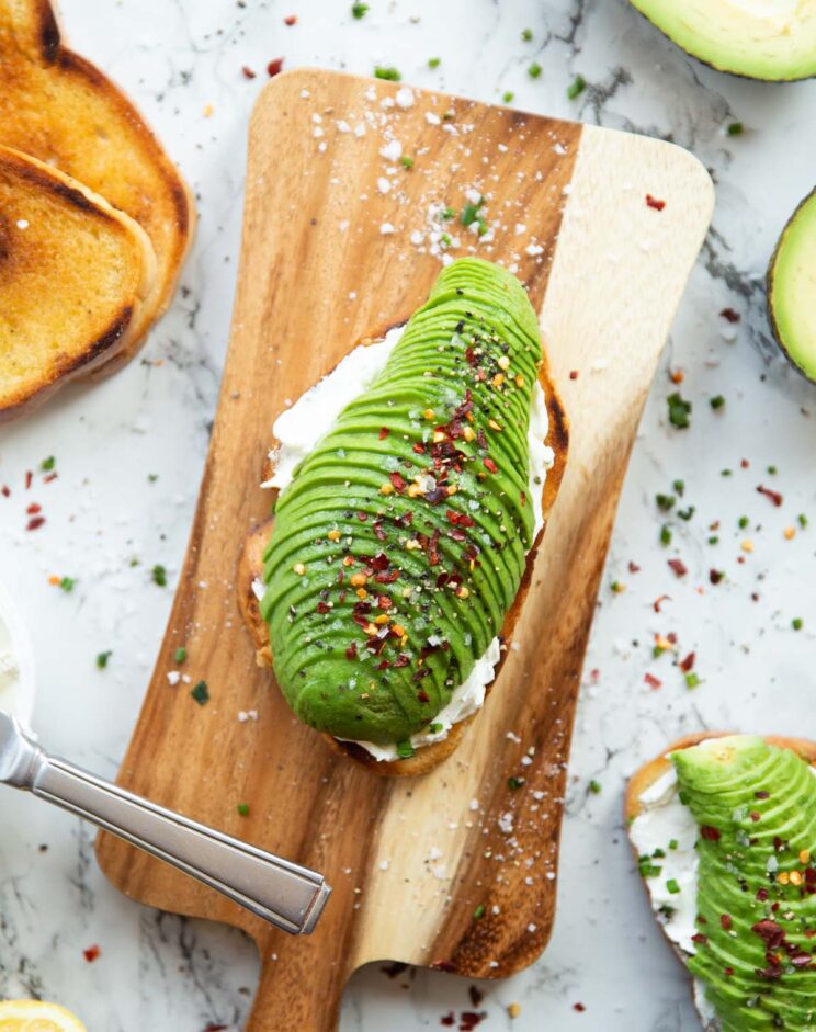 Avocado Cream Cheese Toast
